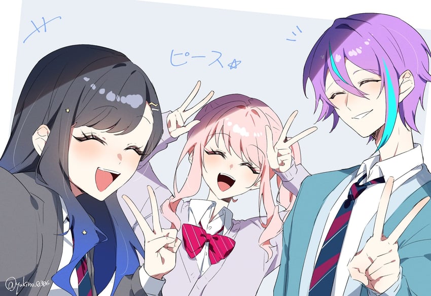 akiyama mizuki, kamishiro rui, and shiraishi an (project sekai) drawn by yukino_0306