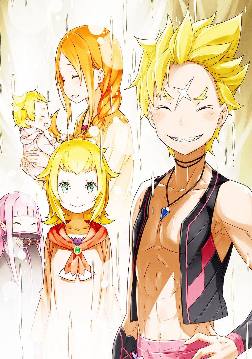 frederica baumann, garfiel tinsel, and ryuzu meyer (re:zero kara hajimeru isekai seikatsu) drawn by ddukae and ootsuka_shin'ichirou