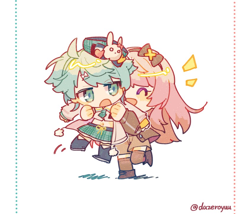 kagami kira and tsukishita kaoru (holostars) drawn by dazeroyuu