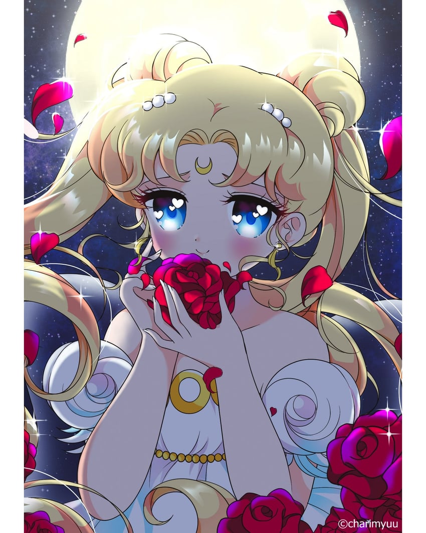 tsukino usagi and princess serenity (bishoujo senshi sailor moon) drawn by honeymoonpetal