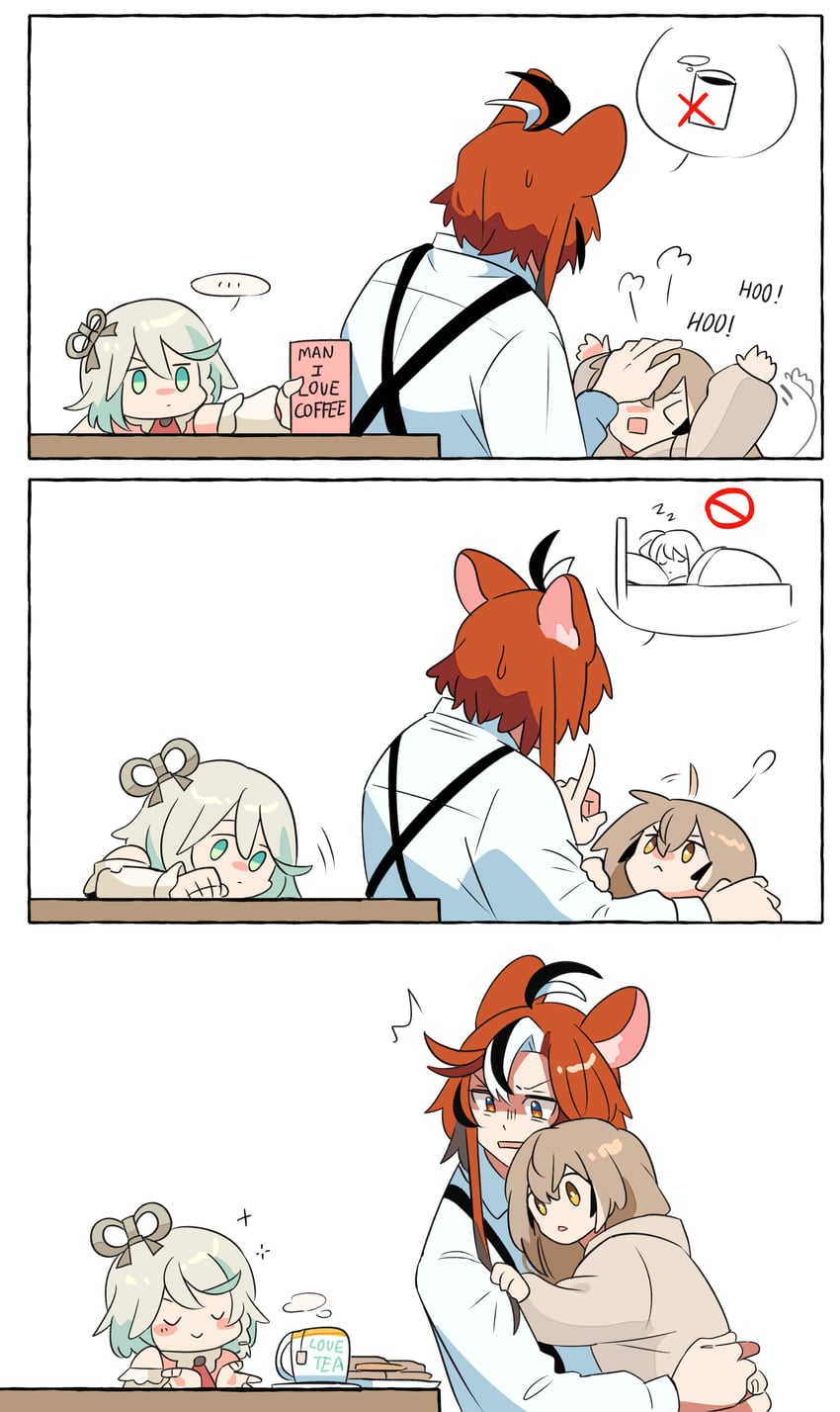 nanashi mumei, hakos baelz, and cecilia immergreen (hololive and 1 more) drawn by fongban_illust