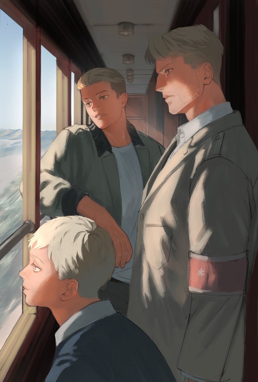 reiner braun and porco galliard (shingeki no kyojin) drawn by kogu_(nue_insideout)