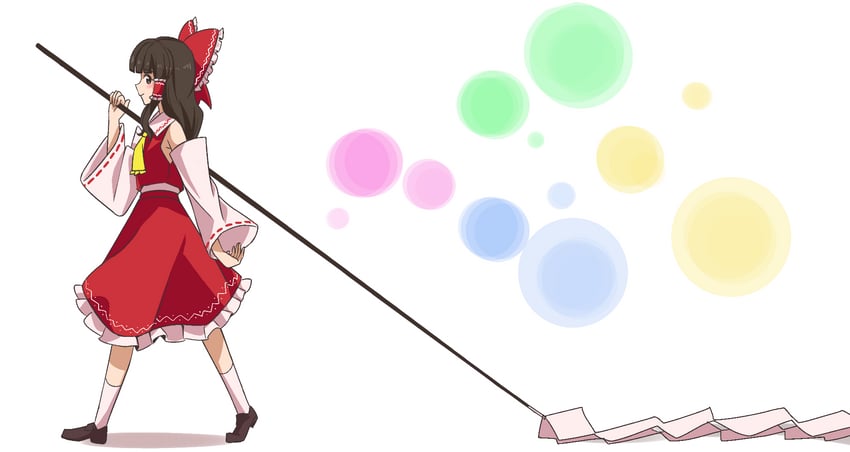 hakurei reimu (touhou and 1 more) drawn by yakousei_no_kame