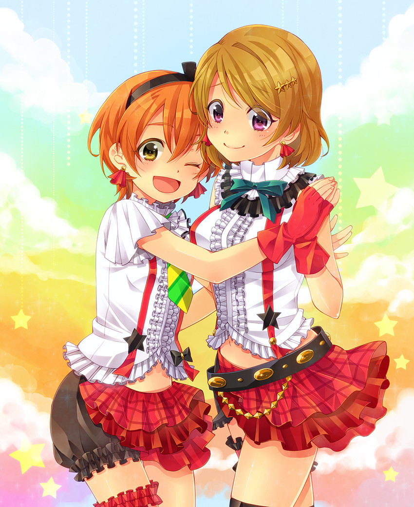 hoshizora rin and koizumi hanayo (love live! and 1 more) drawn by toraaaaaaaan