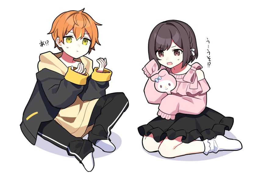 shinonome ena, shinonome akito, and my melody (project sekai and 2 more) drawn by waka_(wk4444)
