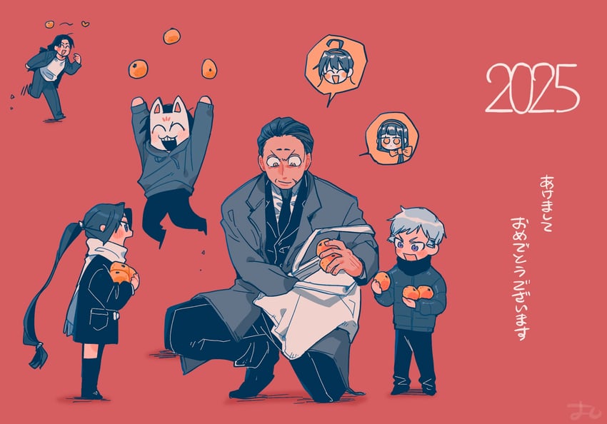 houjou tokiyuki, mochizuki ayako, shizuku, kazama genba, nezu kojirou, and 2 more (nige jouzu no wakagimi) drawn by yosiyosi_100