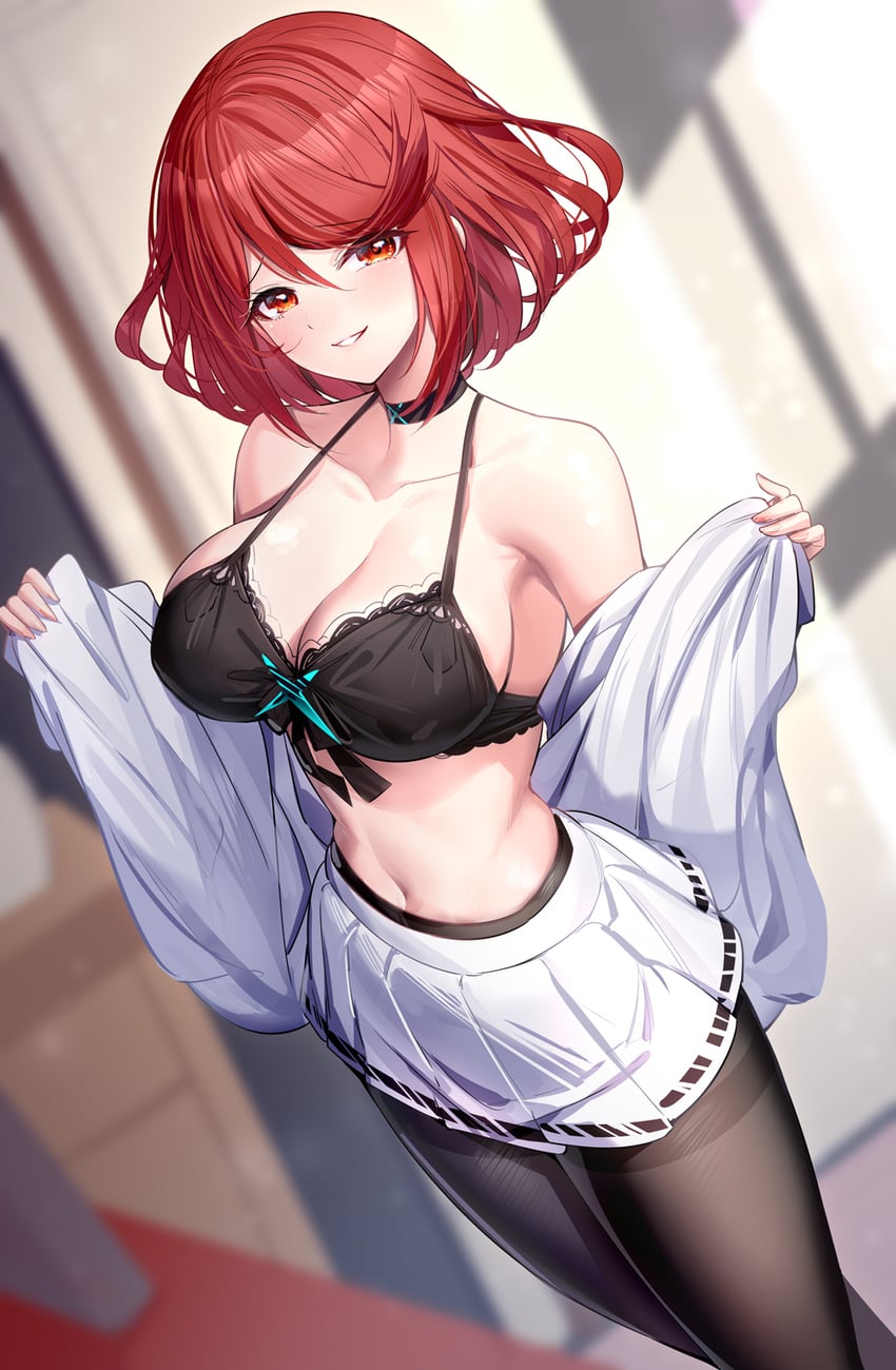 pyra (xenoblade chronicles and 1 more) drawn by ririko_(zhuoyandesailaer)