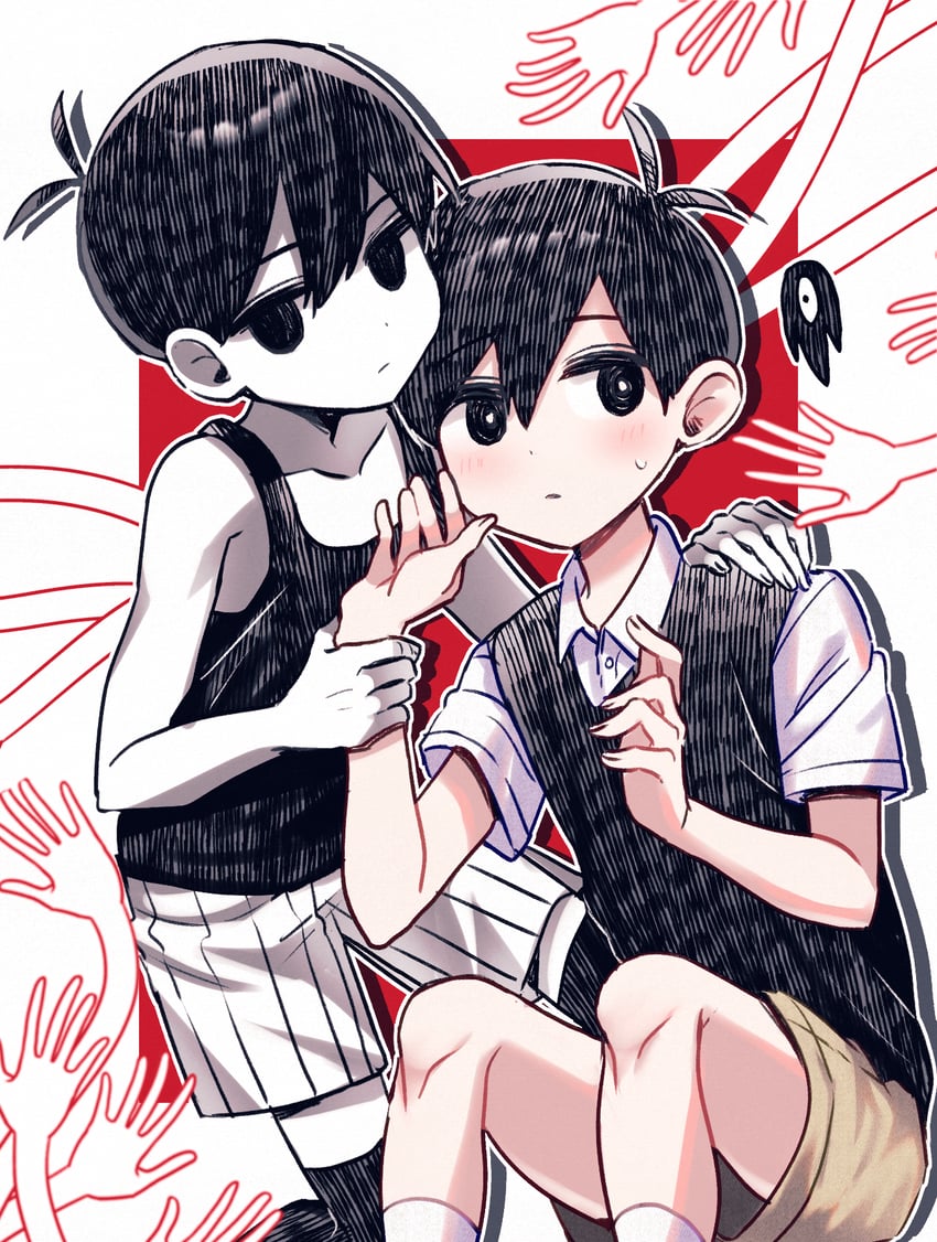 sunny, omori, and something (omori) drawn by yutsu