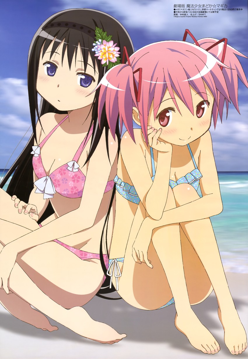 akemi homura and kaname madoka (mahou shoujo madoka magica and 1 more) drawn by nakamura_naoto