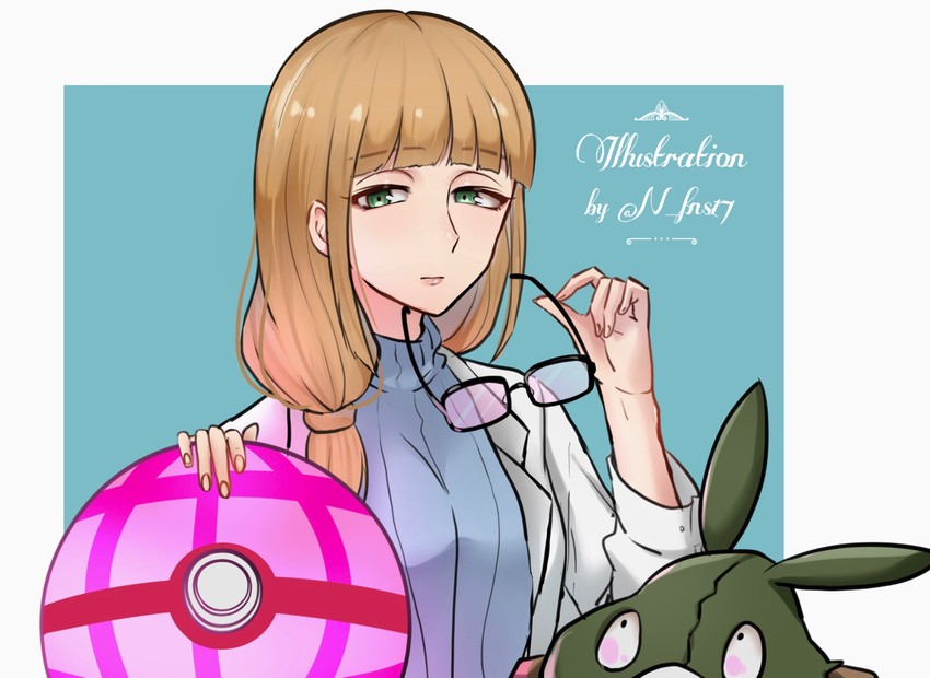 oleana and trubbish (pokemon and 2 more) drawn by echizen_(n_fns17)
