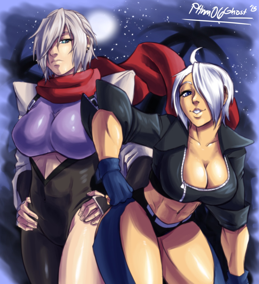angel and hattori hanzo uruka (the king of fighters and 1 more) drawn by pltnm_ghost