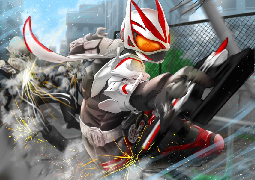 kamen rider geats and jamato (kamen rider and 1 more) drawn by atu_(fuji_atu66)