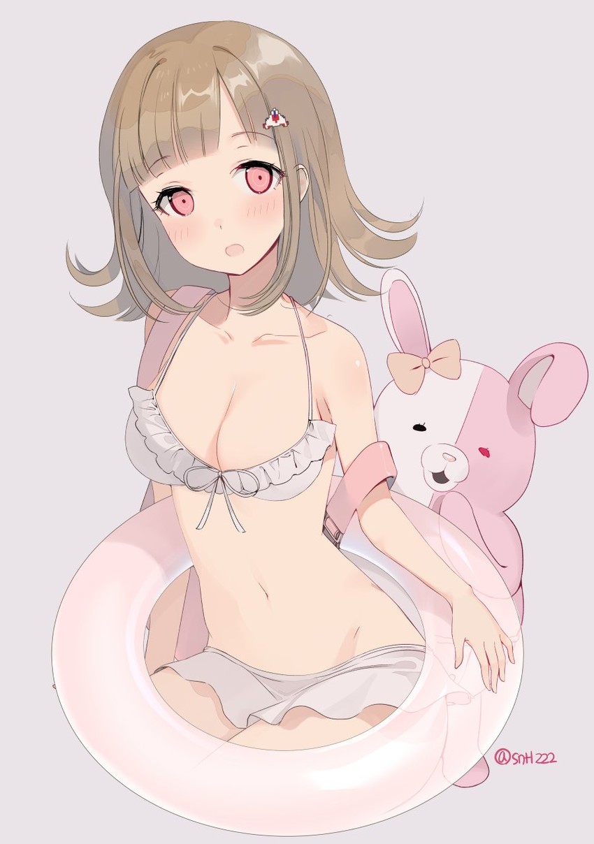 nanami chiaki and monomi (danganronpa and 2 more) drawn by chagoon
