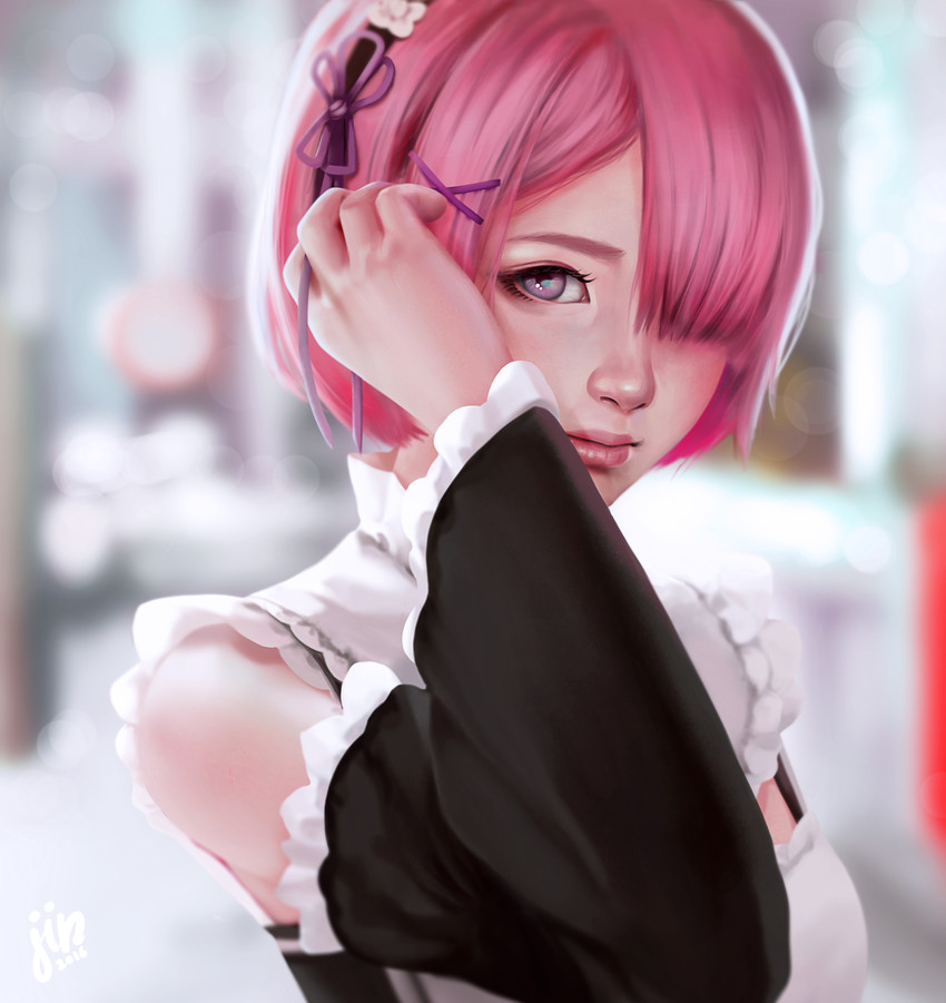 ram (re:zero kara hajimeru isekai seikatsu) drawn by jintawat_puttanawiboon