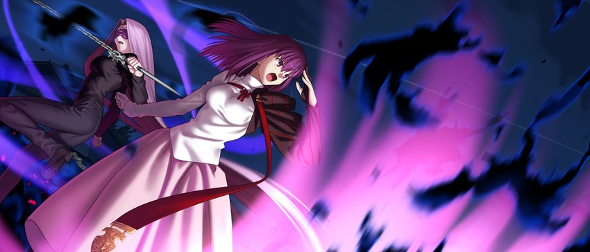 matou sakura and medusa (fate and 1 more) drawn by takeuchi_takashi