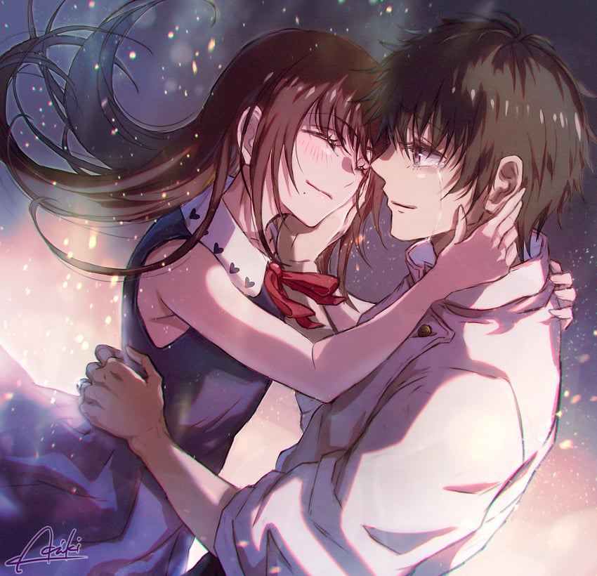 okkotsu yuuta and orimoto rika (jujutsu kaisen) drawn by lira_mist
