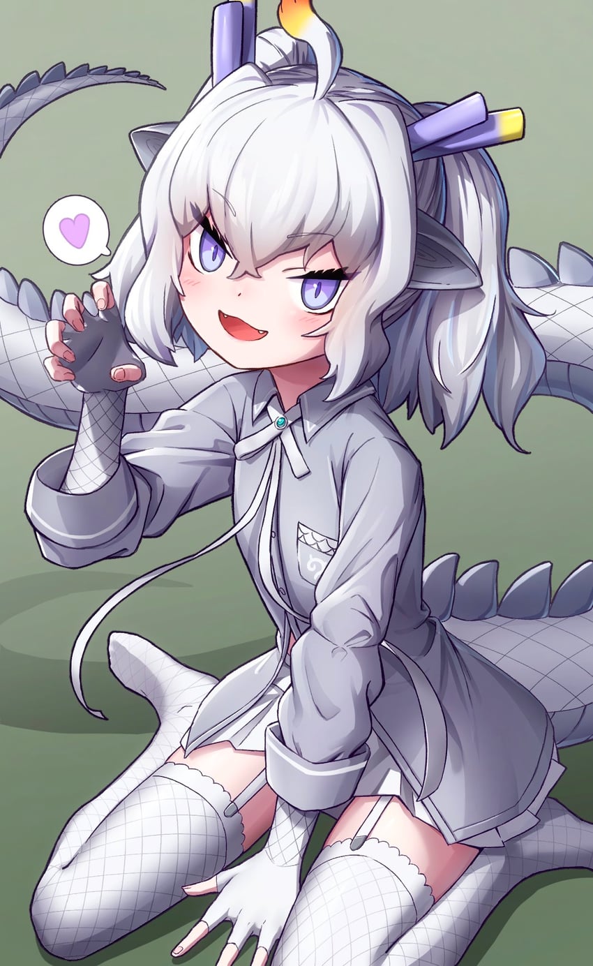 white dragon (kemono friends and 1 more) drawn by mogurii