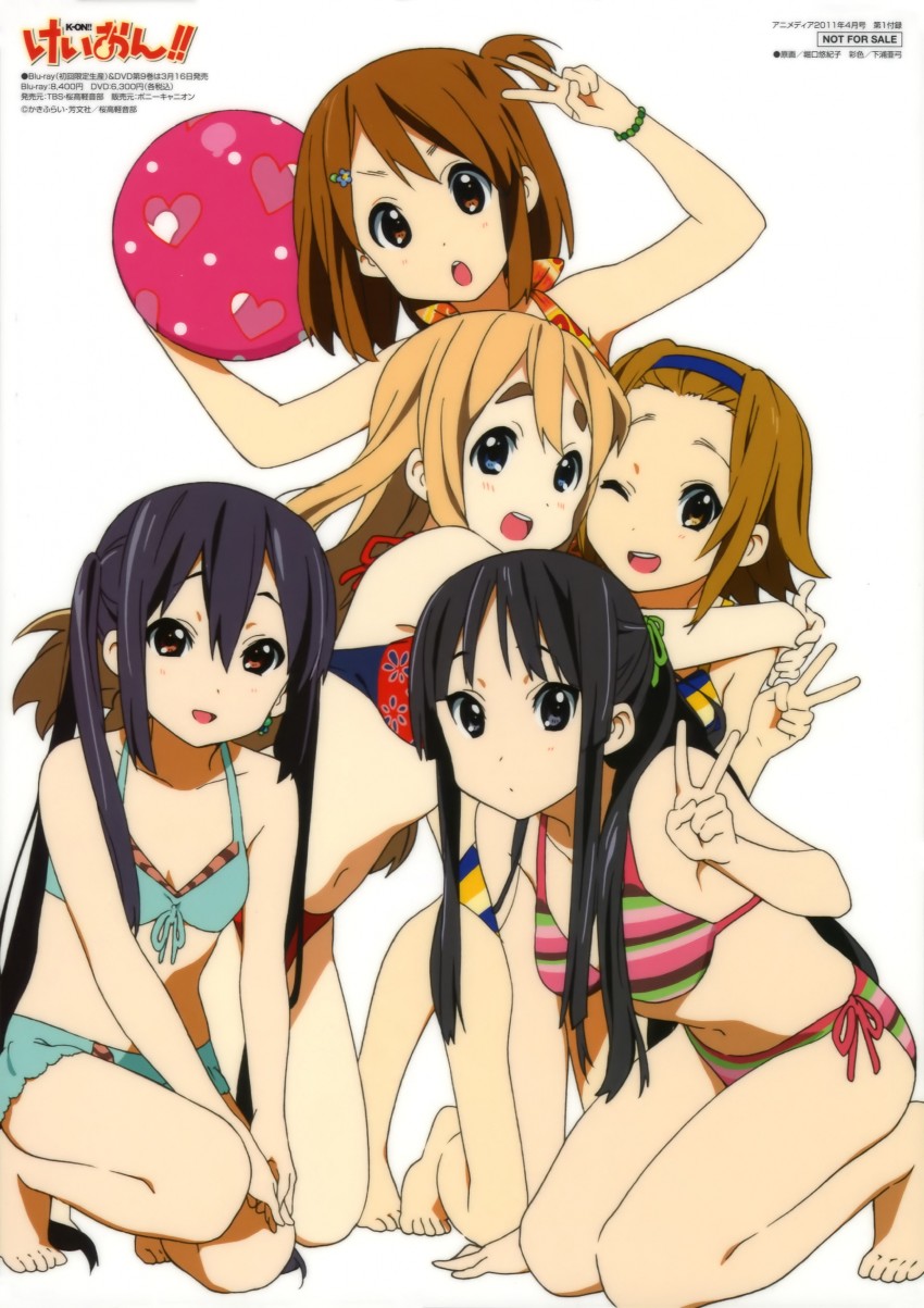akiyama mio, nakano azusa, hirasawa yui, tainaka ritsu, and kotobuki tsumugi (k-on! and 1 more) drawn by horiguchi_yukiko