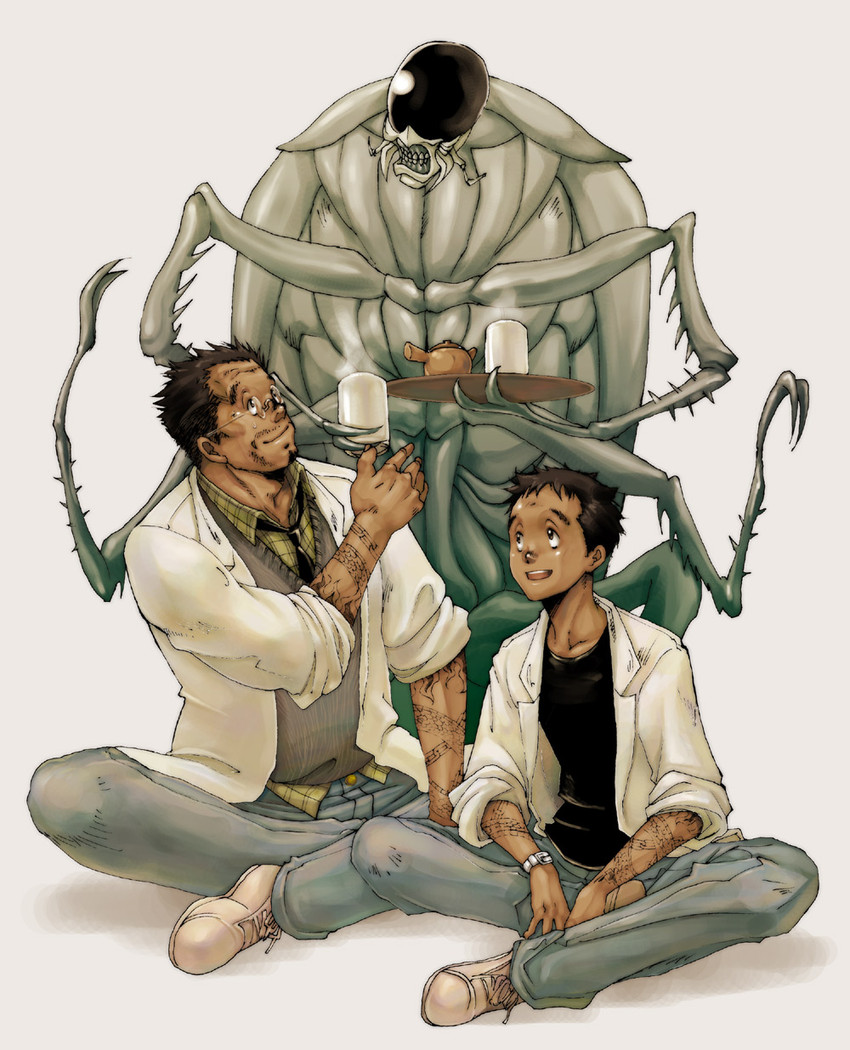 kasukabe and johnson (dorohedoro) drawn by kotatsu_(cota-2)