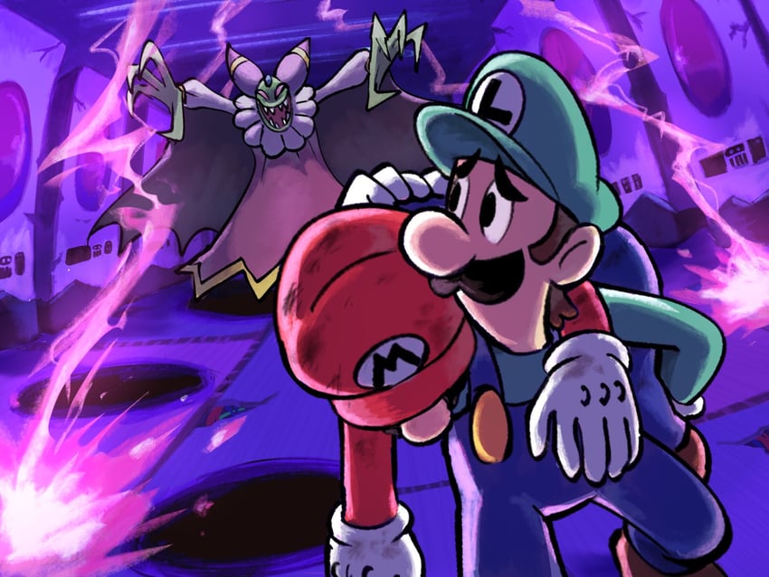 mario, luigi, and cackletta (mario and 2 more) drawn by ya_mari_6363