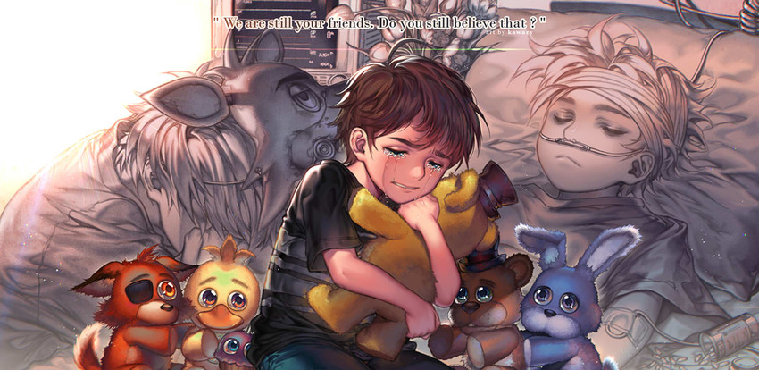 freddy fazbear, chica, foxy, bonnie, cupcake, and 4 more (five nights at freddy's and 1 more) drawn by kawacy