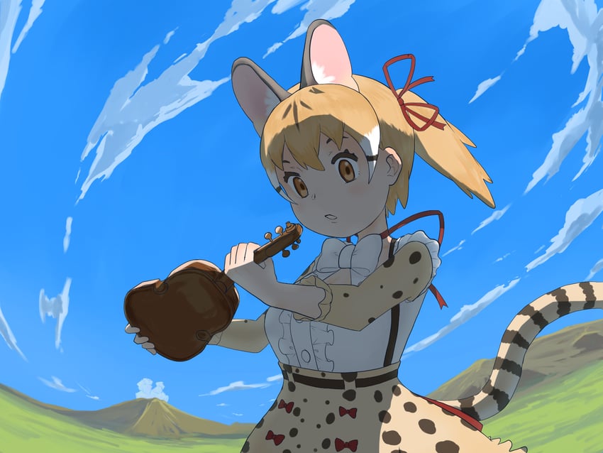large-spotted genet (kemono friends and 1 more) drawn by y0whqzz8bkslezl