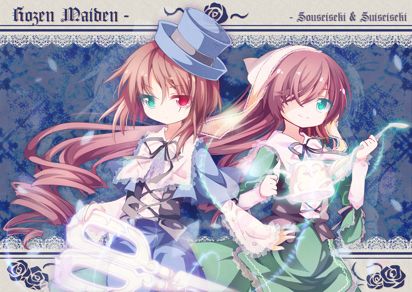 suiseiseki and souseiseki (rozen maiden) drawn by curtain_(posuinochuanglian)