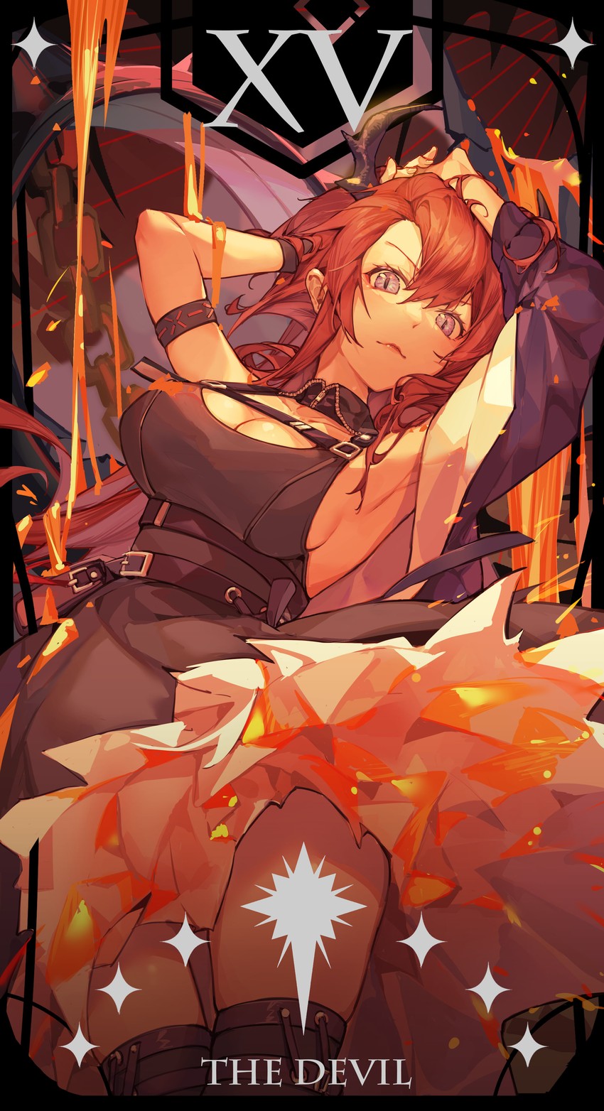 surtr and surtr's golem (arknights) drawn by kotatsu_kaya