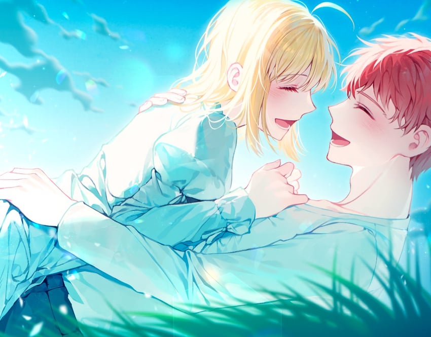 artoria pendragon, saber, and emiya shirou (fate and 2 more) drawn by baboteolsegongsa
