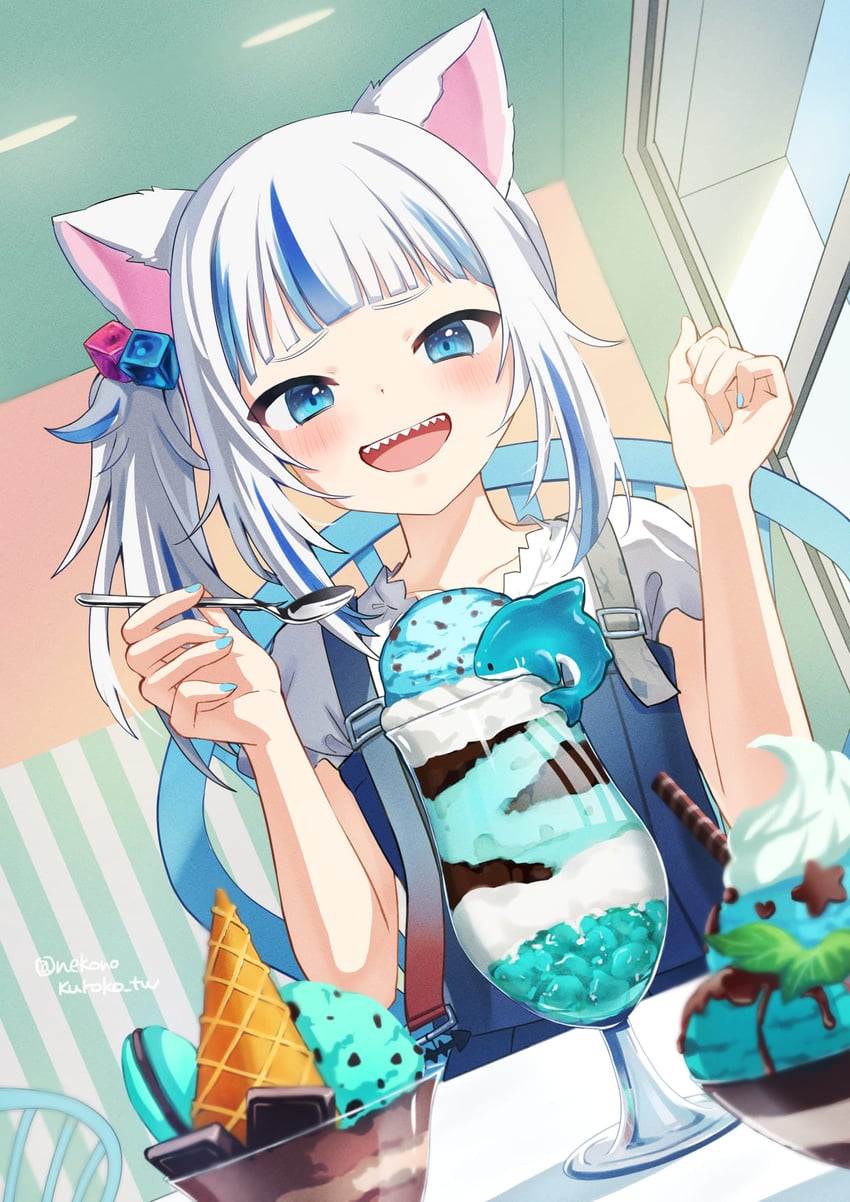 gawr gura (hololive and 1 more) drawn by neko_no_kuroko