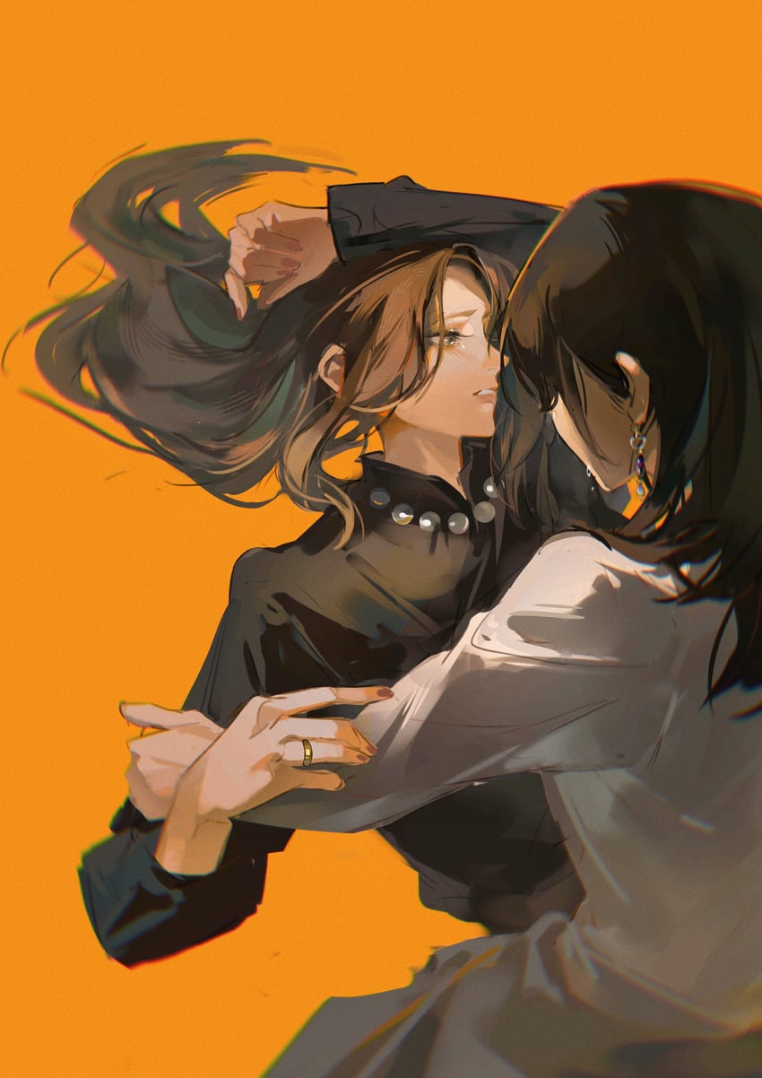 hayashi fuyu and harumoto itsuki (chaser game w) drawn by yoohu6