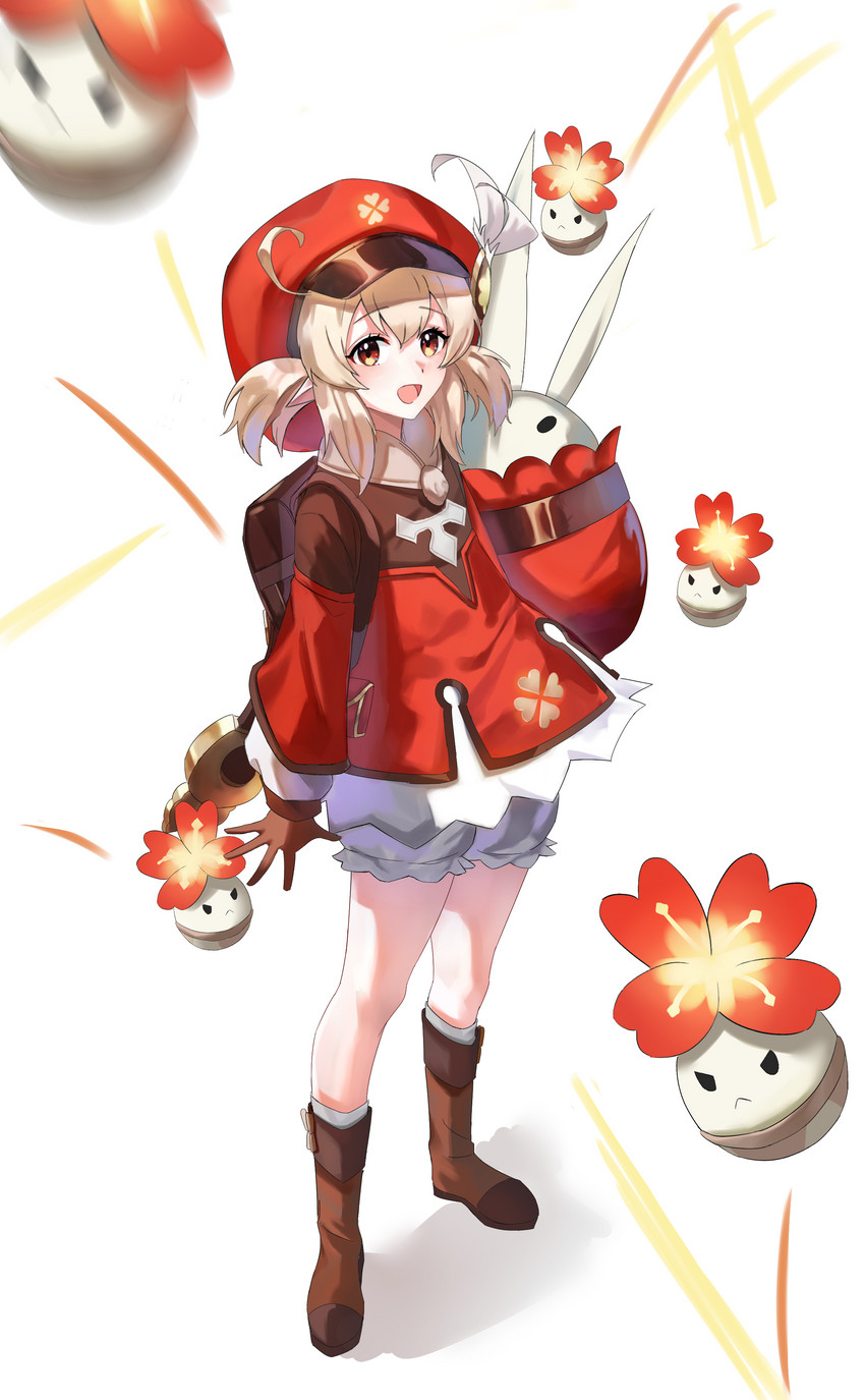 klee and jumpy dumpty (genshin impact) drawn by naco_(user_gvsy5334)