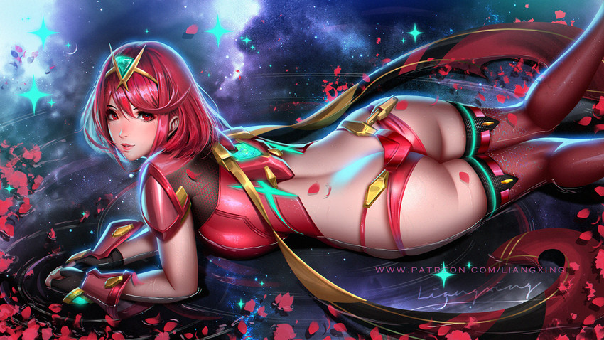 pyra (xenoblade chronicles and 1 more) drawn by liang_xing