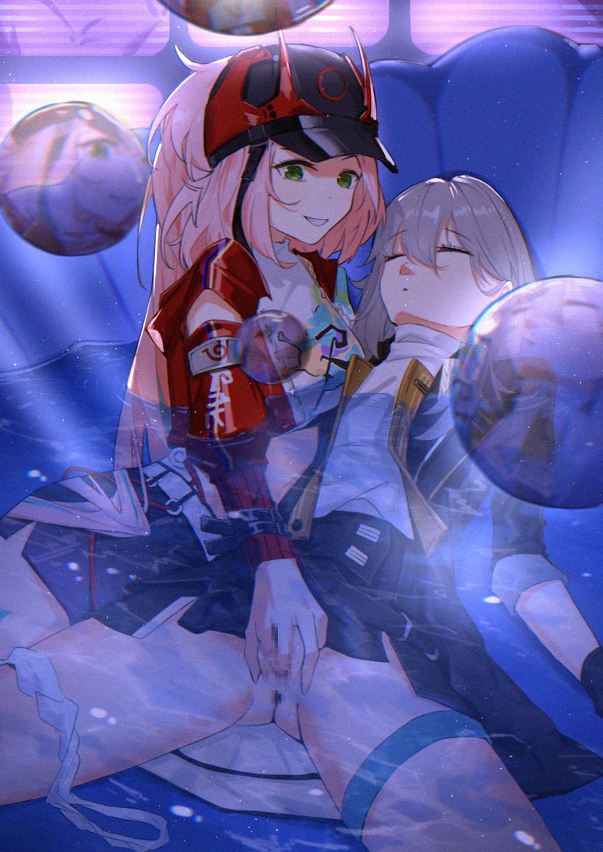 trailblazer, stelle, and rappa (honkai and 1 more) drawn by fuujin_(windust_michio)