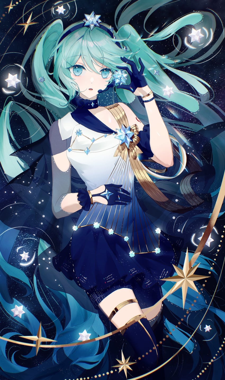 hatsune miku and polaris miku (vocaloid) drawn by osage_(8545675)