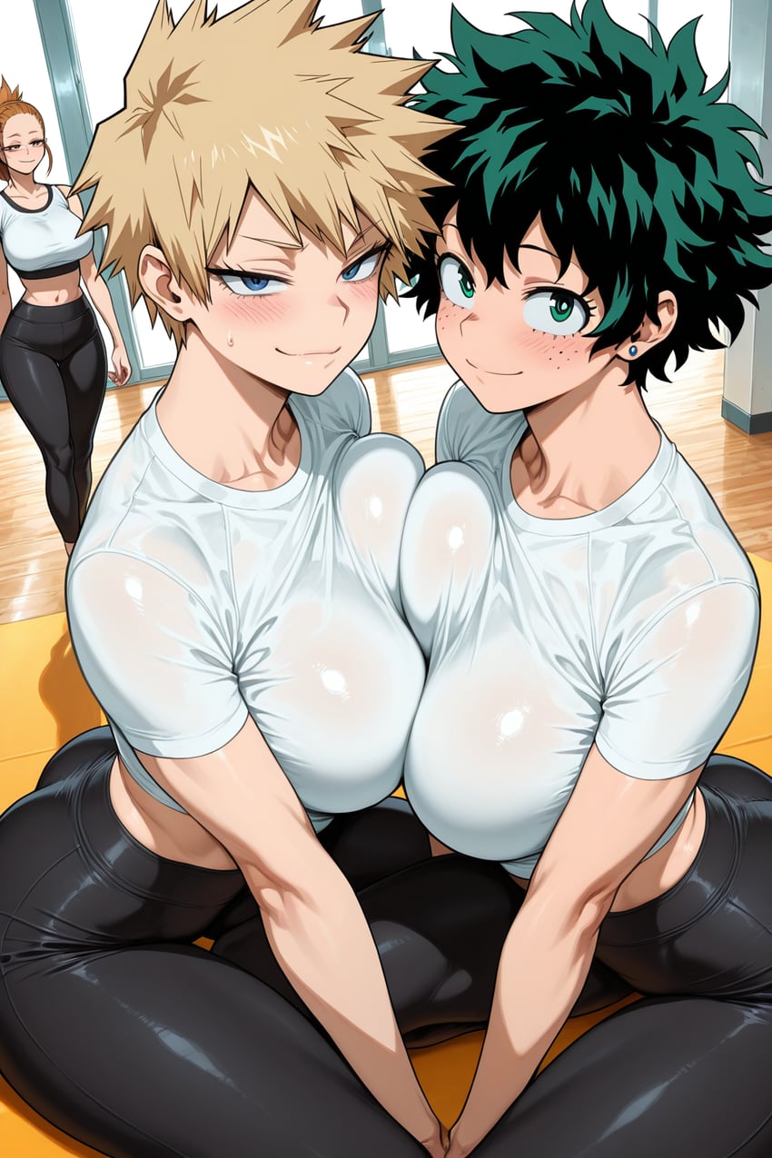 midoriya izuku and bakugou katsuki (boku no hero academia)
