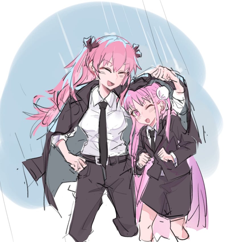 kunimi tama and aikawa megumi (heaven burns red) drawn by rantan_0925