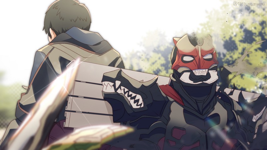 desast and akamichi ren (kamen rider and 1 more) drawn by 1010_mumumu
