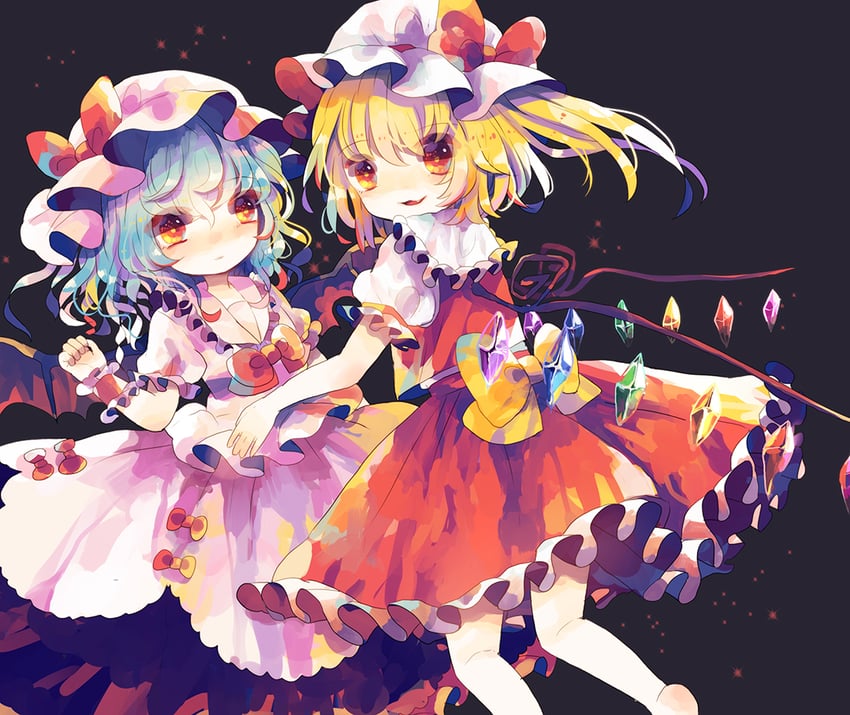 remilia scarlet and flandre scarlet (touhou and 1 more) drawn by hiyuu_(hiyualice)