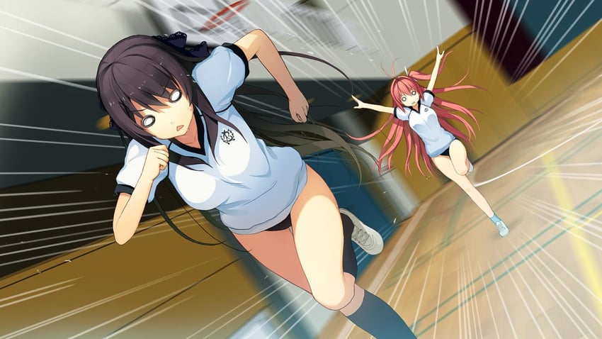 tobisawa misaki and kurashina asuka (ao no kanata no four rhythm) drawn by suzumori