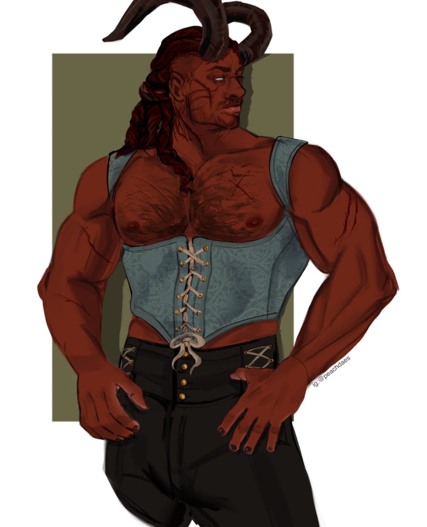 wyll (dungeons & dragons and 2 more) drawn by peachydaes2