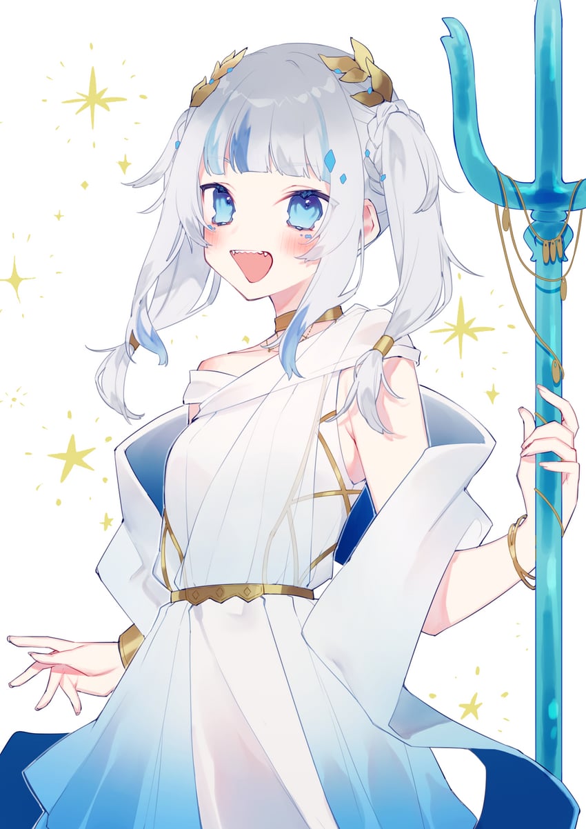gawr gura (hololive and 1 more) drawn by chiyomaru_(yumichiyo0606)