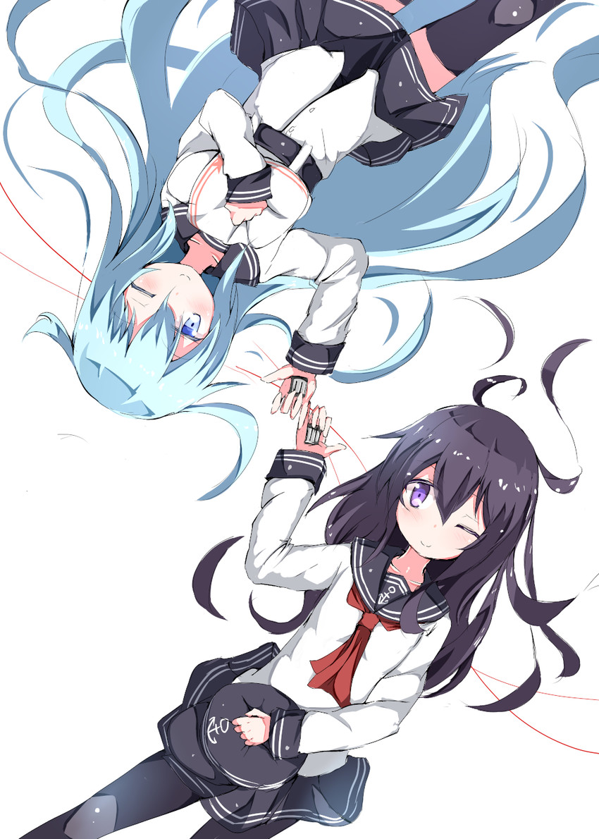 hibiki, akatsuki, and verniy (kantai collection) drawn by beize_(garbage)