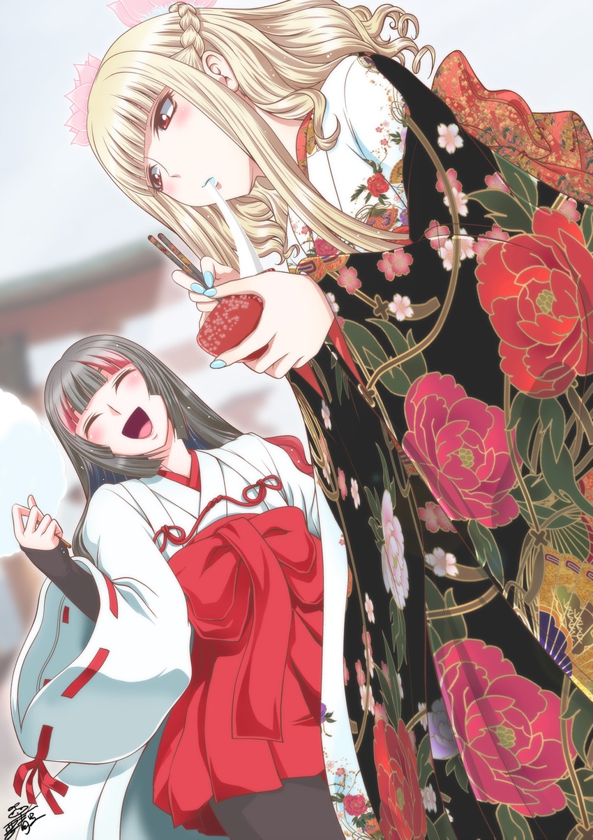 kongou and akagi (aoki hagane no arpeggio) drawn by kaname_aomame