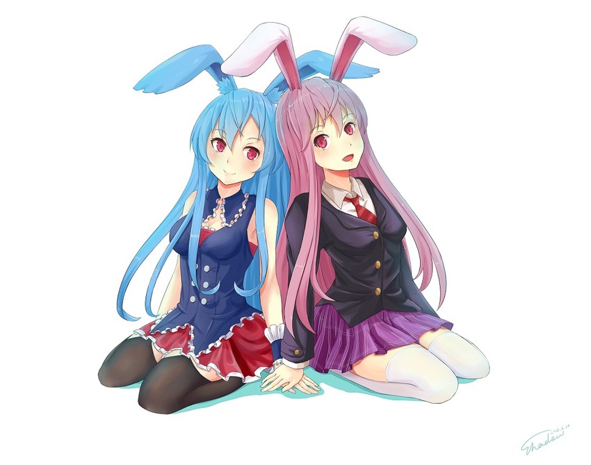 reisen udongein inaba and kurousagi (touhou and 1 more) drawn by wangyx_shadow