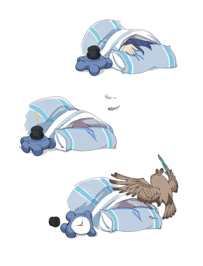 ouro kronii, nanashi mumei, and kronie (hololive and 1 more) drawn by juno_ox