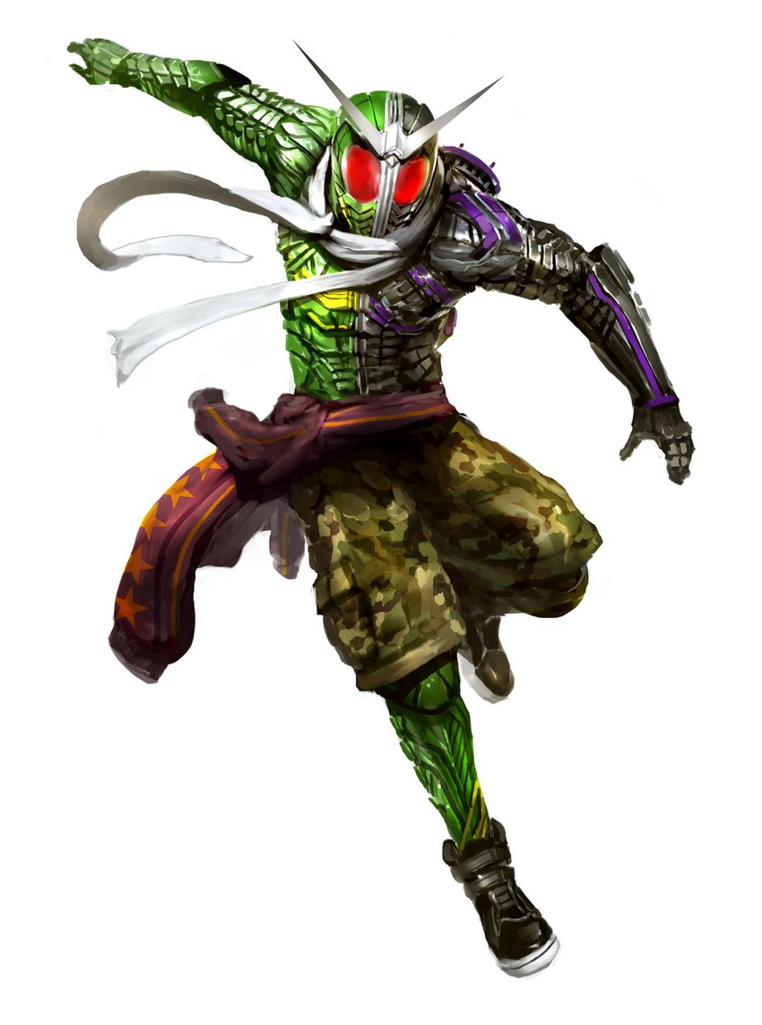 kamen rider double (kamen rider and 1 more) drawn by kekai_kotaki