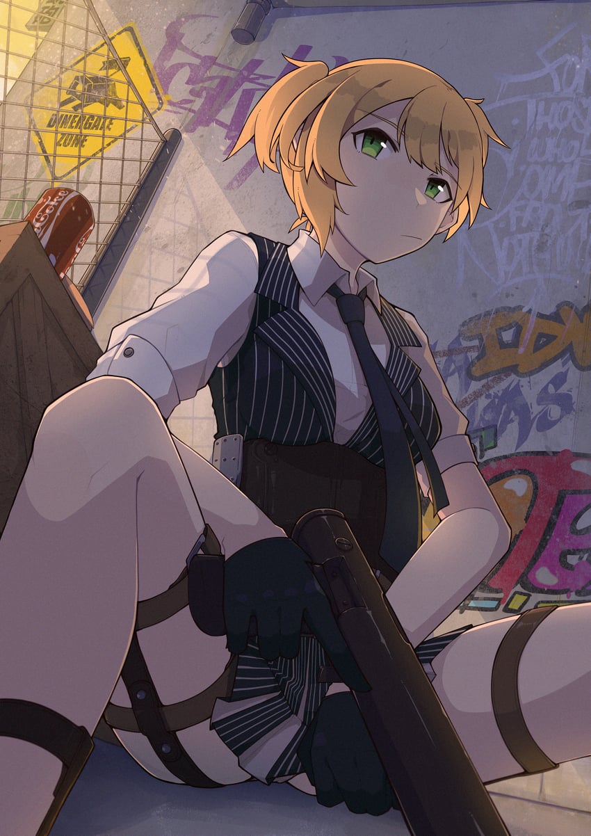dinergate and welrod mkii (girls' frontline) drawn by kokuya_(kokuya28)