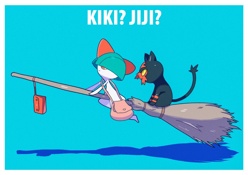 litten and ralts (pokemon and 1 more) drawn by saiku_(zvlku)