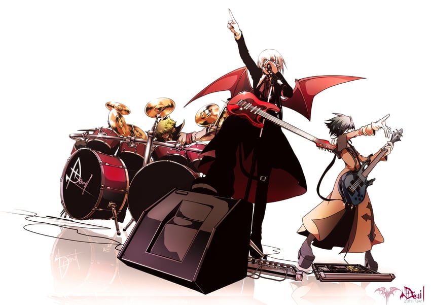 yuli, smile, and ash (bemani and 1 more) drawn by air+